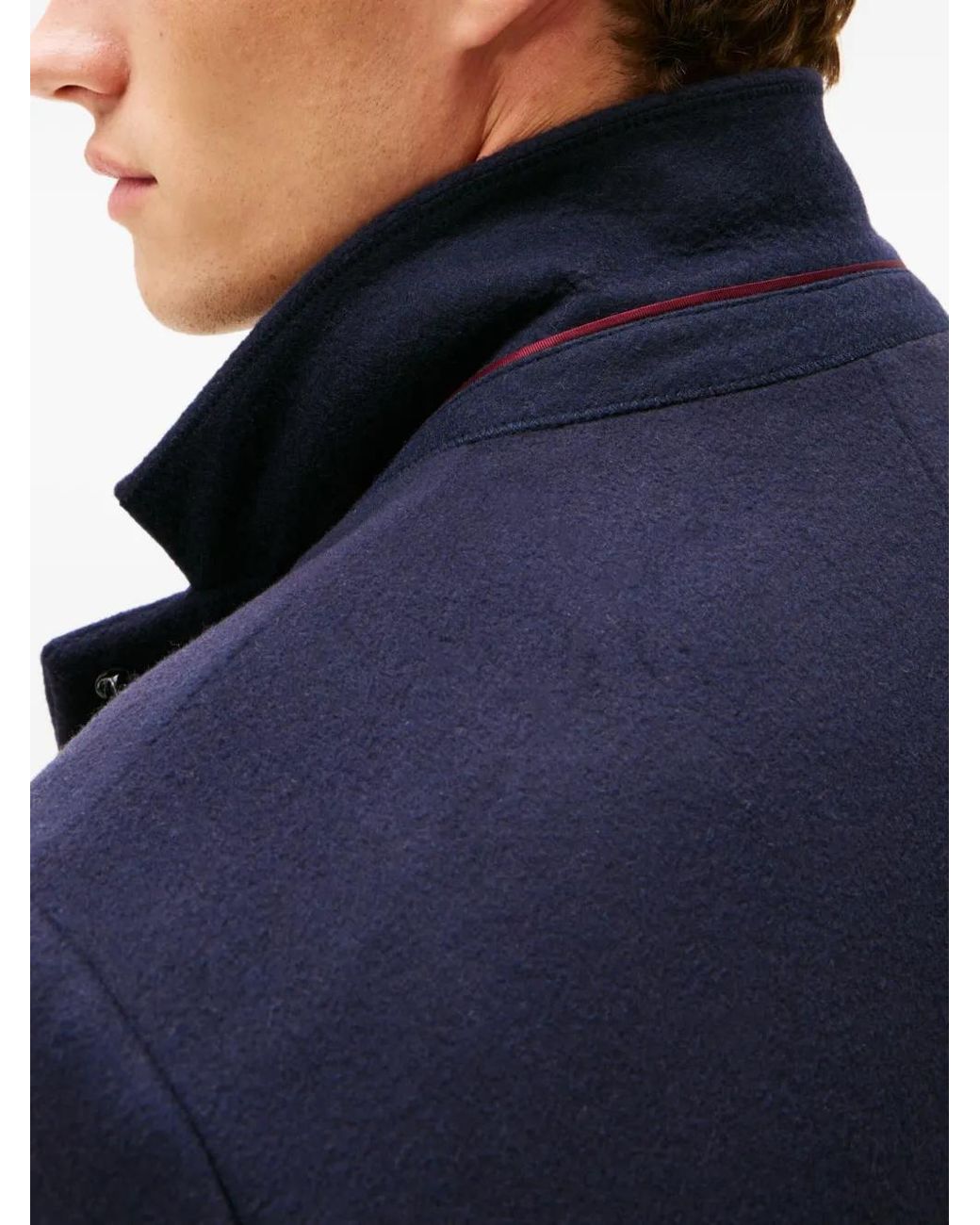 Tommy Hilfiger Blue Button Coat for men