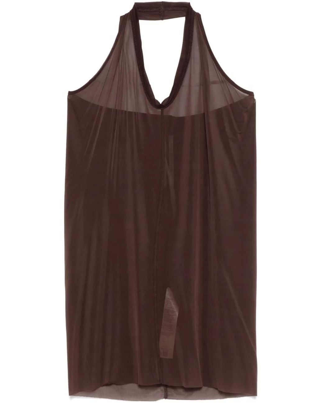 Rick Owens Brown Halter T Top