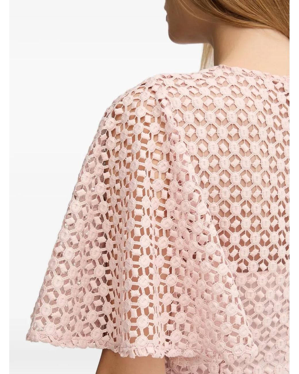 Joseph Ribkoff Floral-Lace Butterfly-Sleeve Dress in Pink | Lyst UK