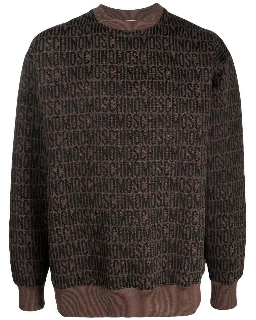 Moschino Black Logo-Print Sweater for men