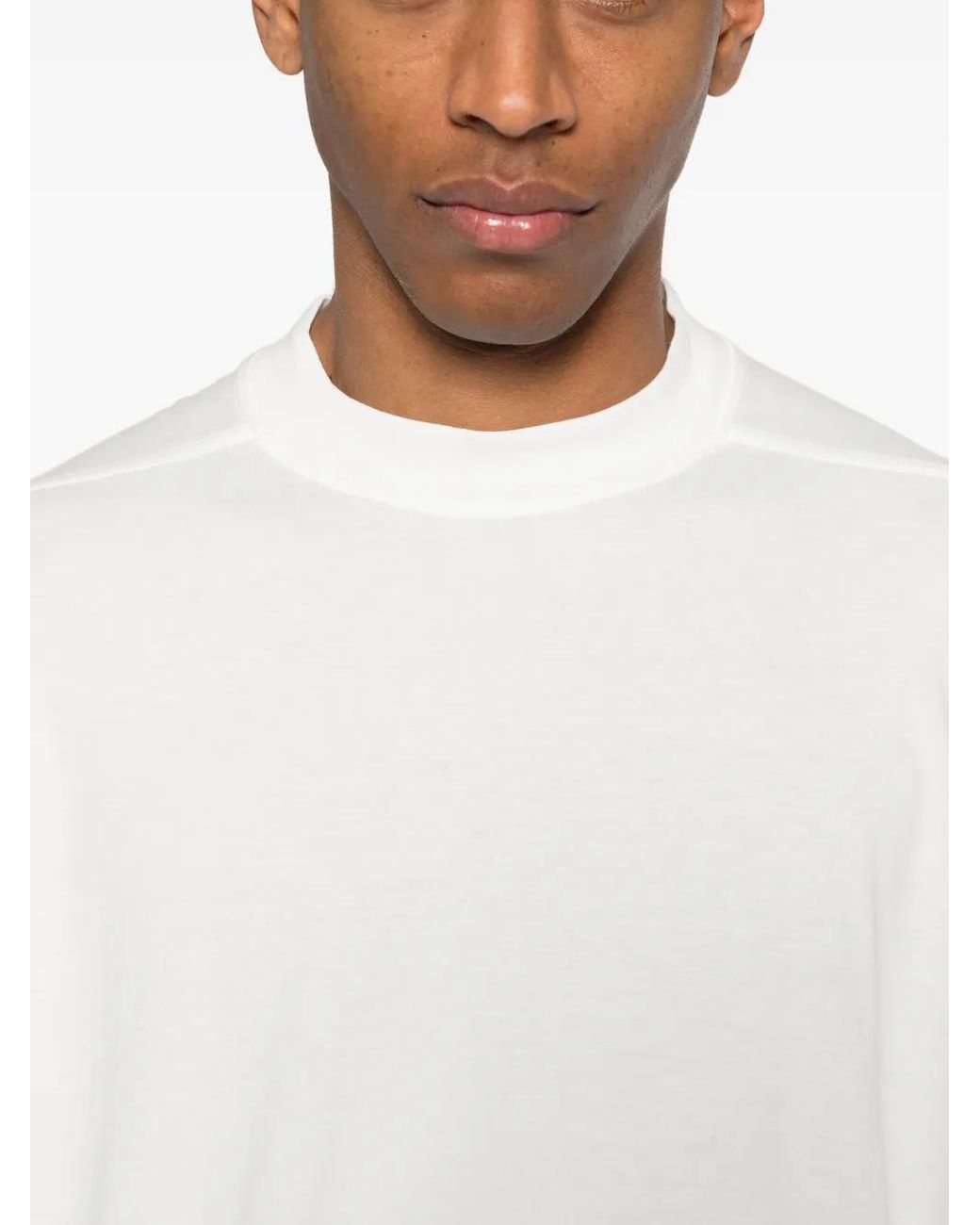 Rick Owens White Crew-Neck Short-Sleeve T-Shirt for men