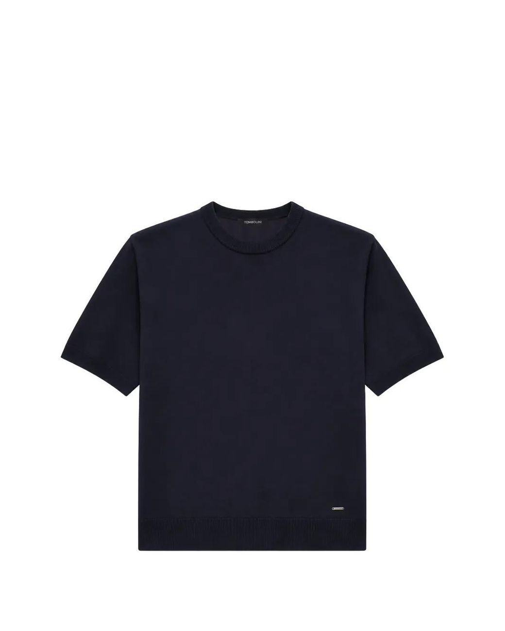 Tombolini Blue Ribbed-Trim T-Shirt for men