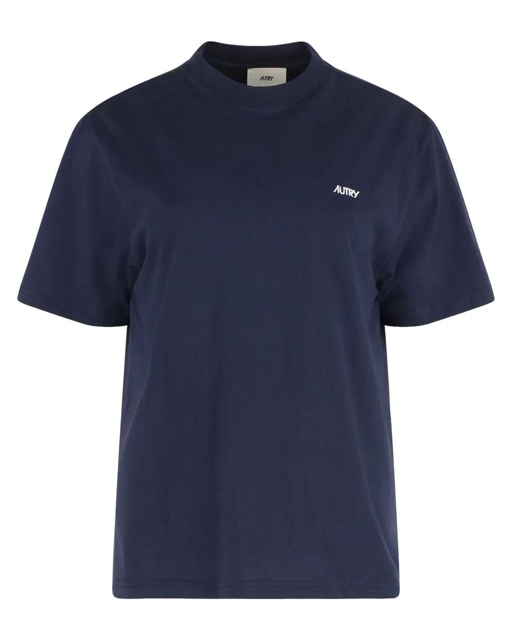 Autry Blue Logo-Embroidered T-Shirt