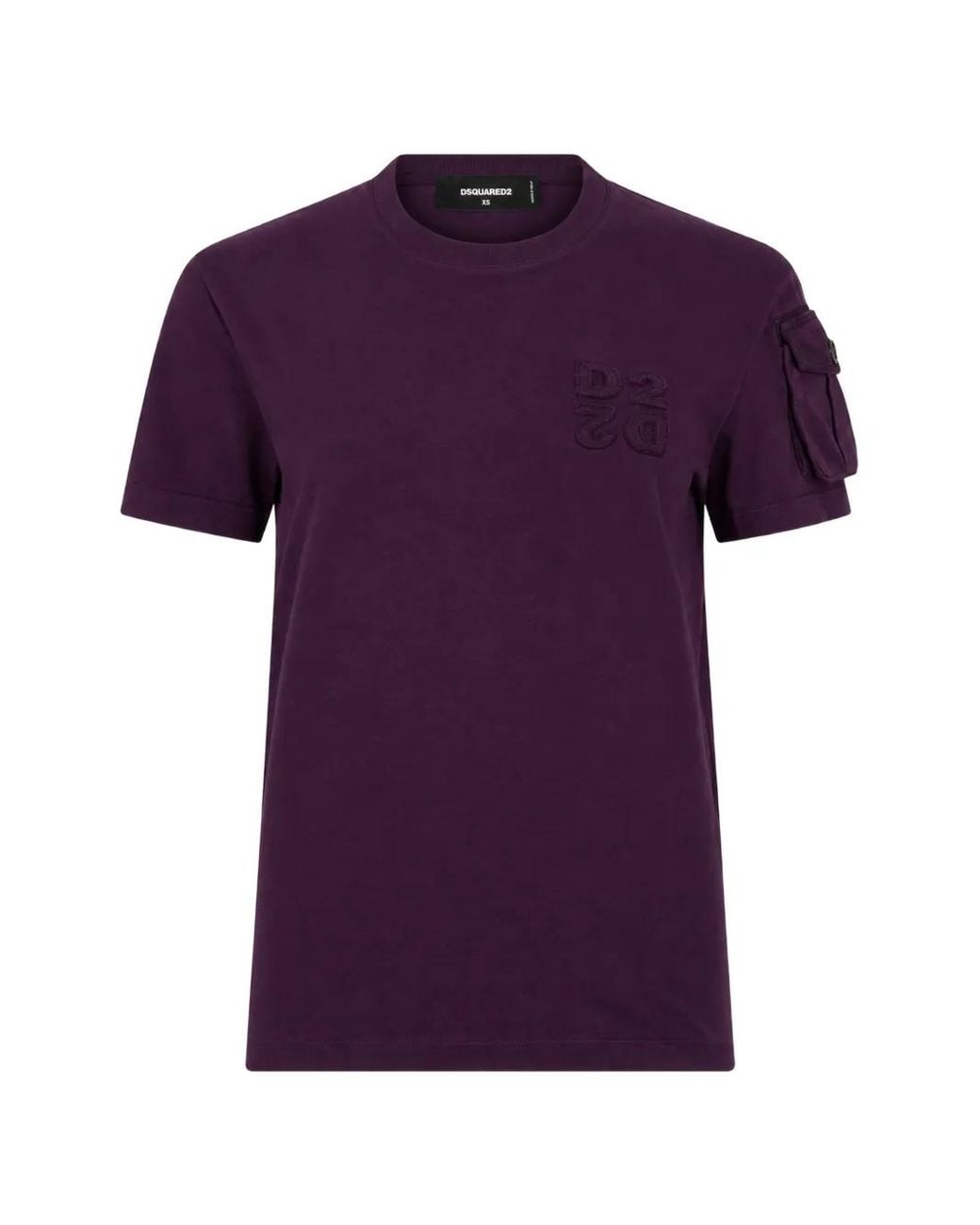 DSquared² Purple D2 Upside Down Just Right Fit T-Shirt