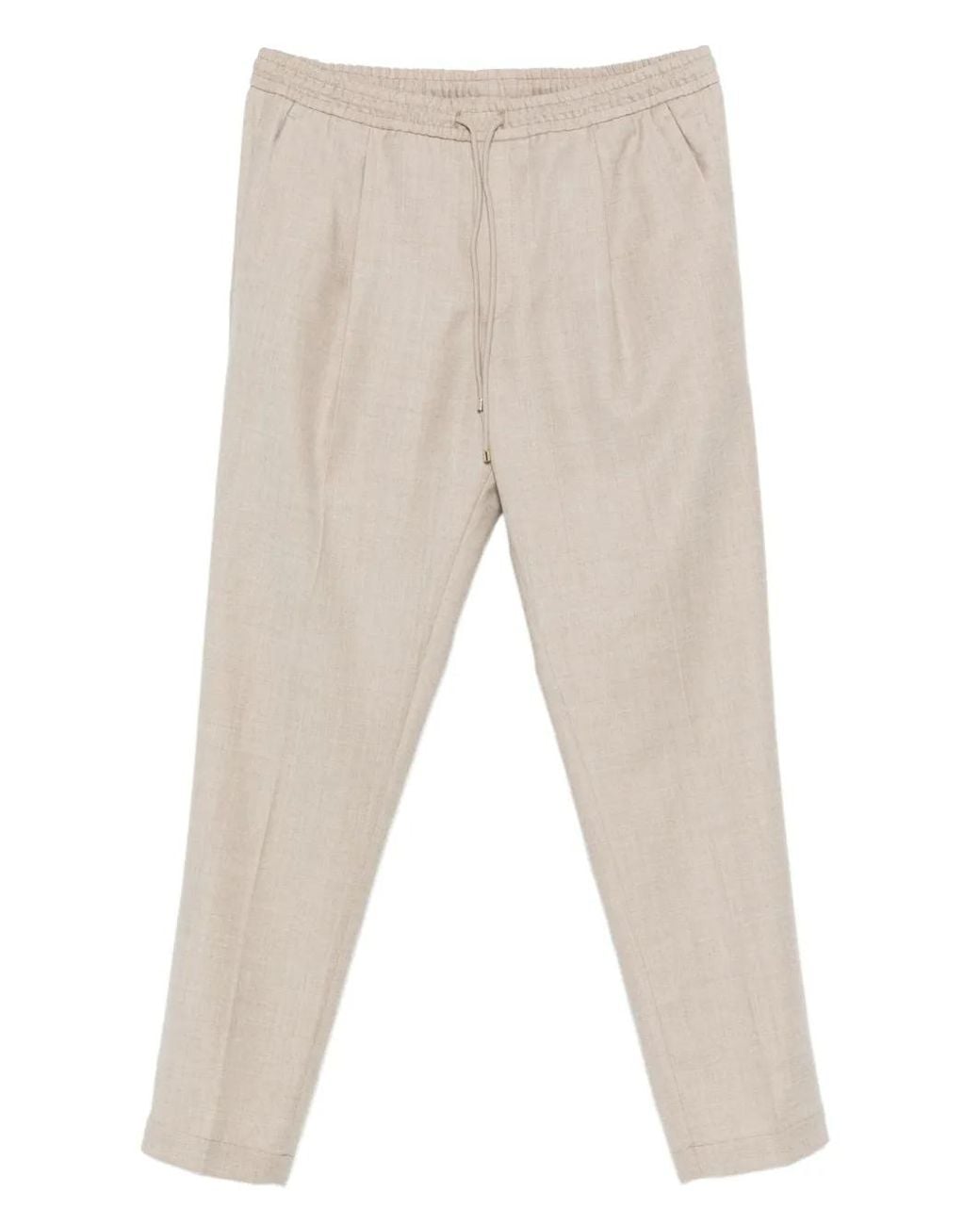 Briglia 1949 Natural Pleated Drawstring Trousers for men