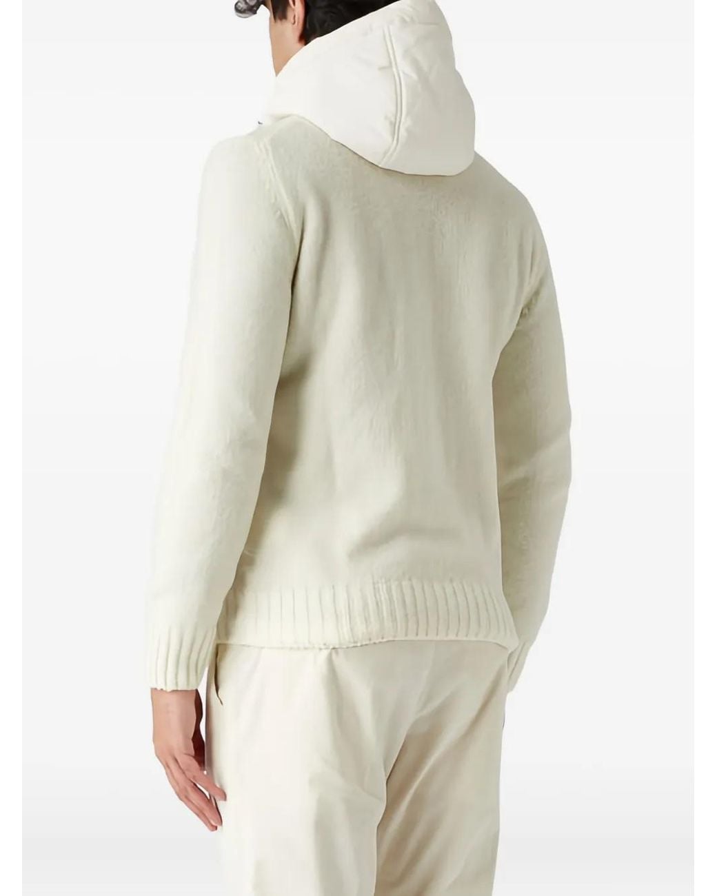 Gran Sasso Natural Hooded Zip-Up Knitwear for men