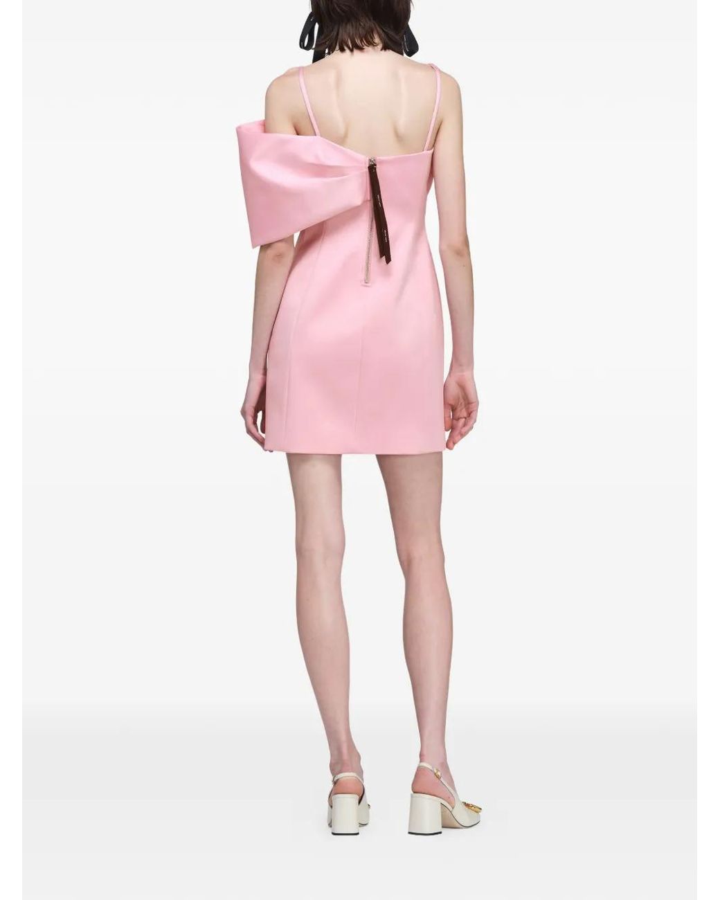 Marc Jacobs Pink Bow-Embellished Mini Dress