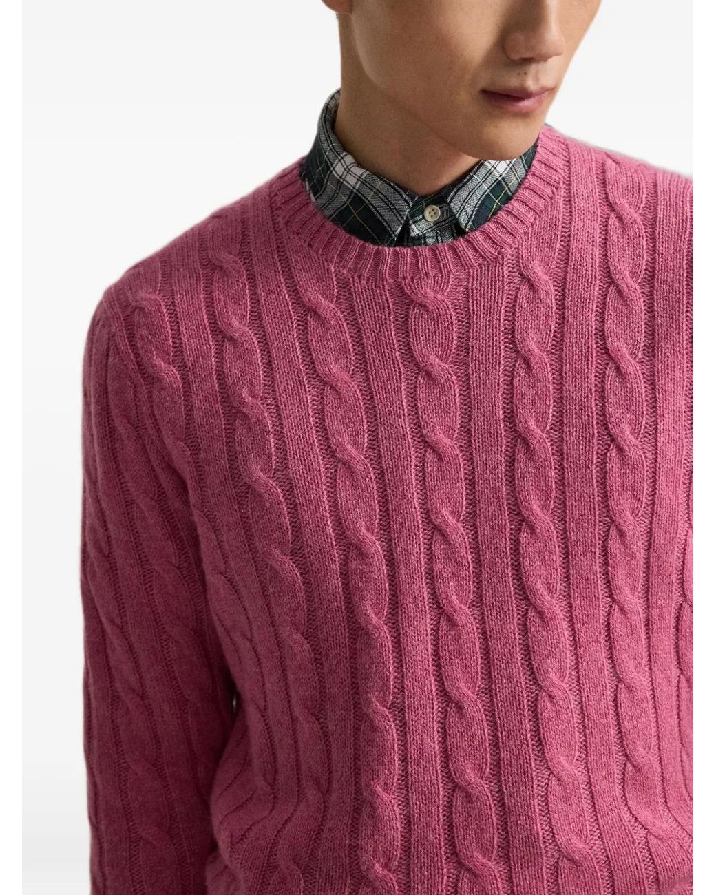Polo Ralph Lauren Pink Cable-Knit Cashmere Sweater