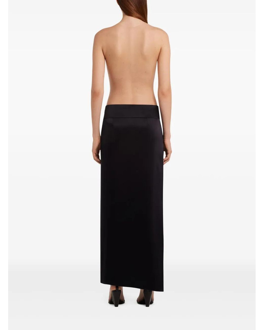 Courreges Black Infinity Midi Skirt