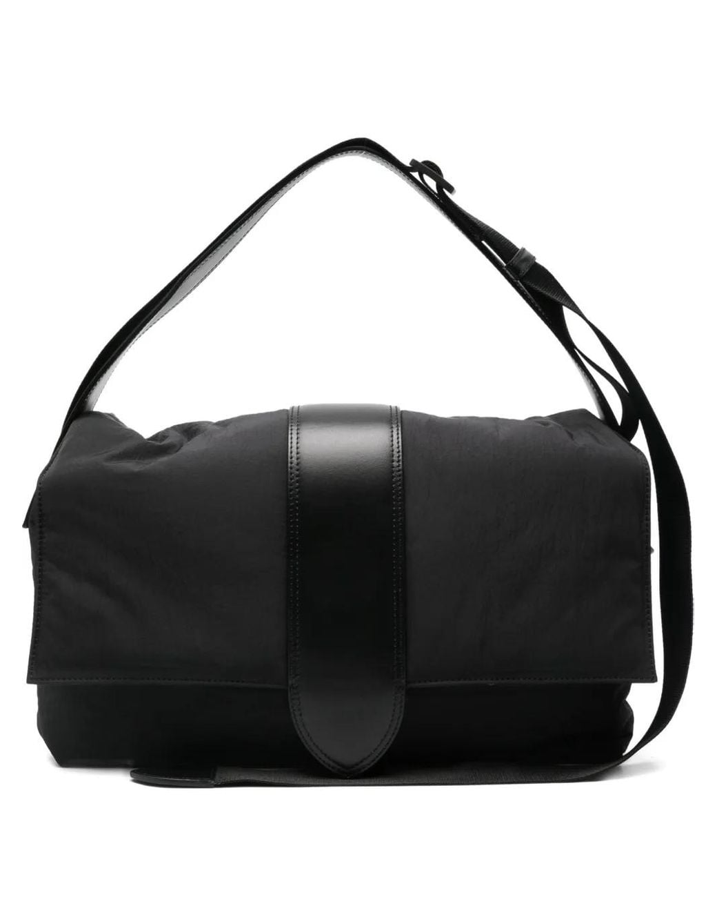 Jacquemus Black Leather-Trimmed Tote Bag for men