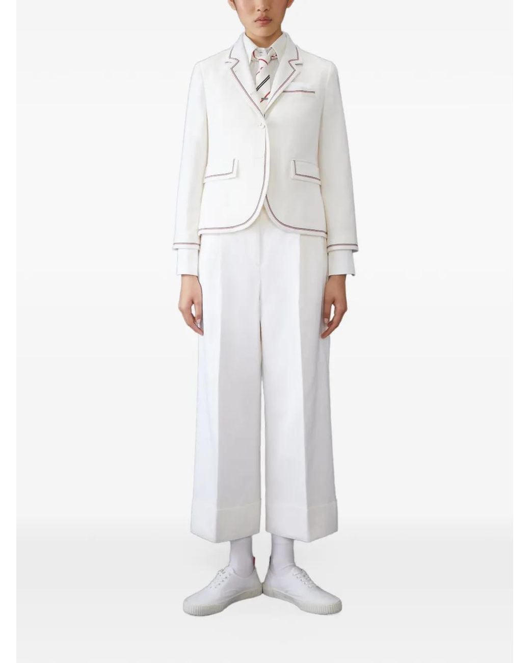Thom Browne White Cashmere Blazer