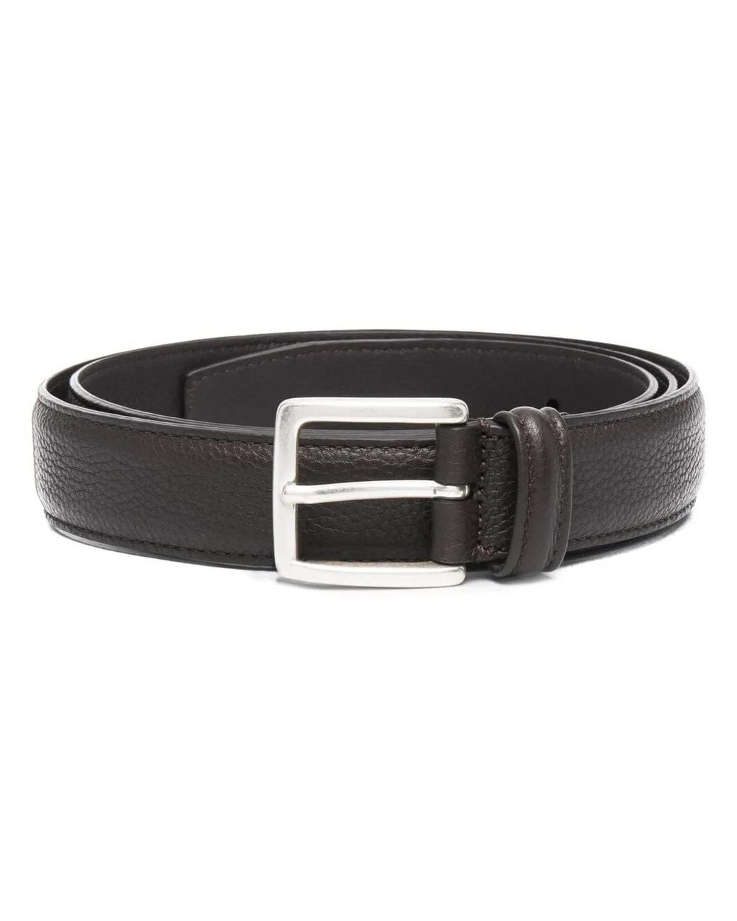 Dell'Oglio Black Adjustable Buckle Belt for men