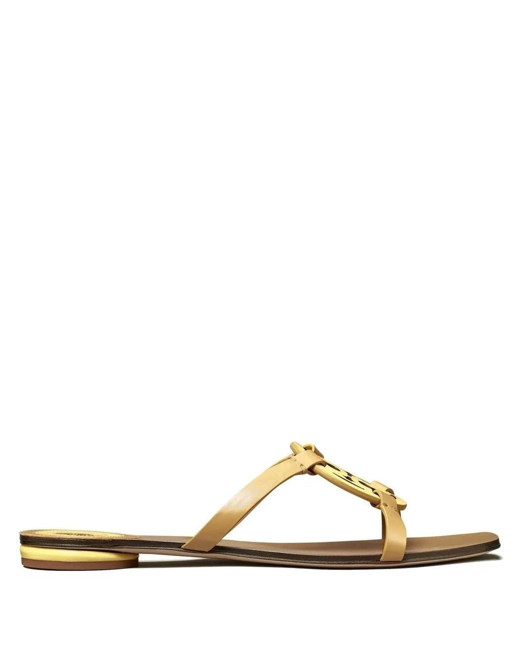 Tory Burch Natural Geo Flat Slides