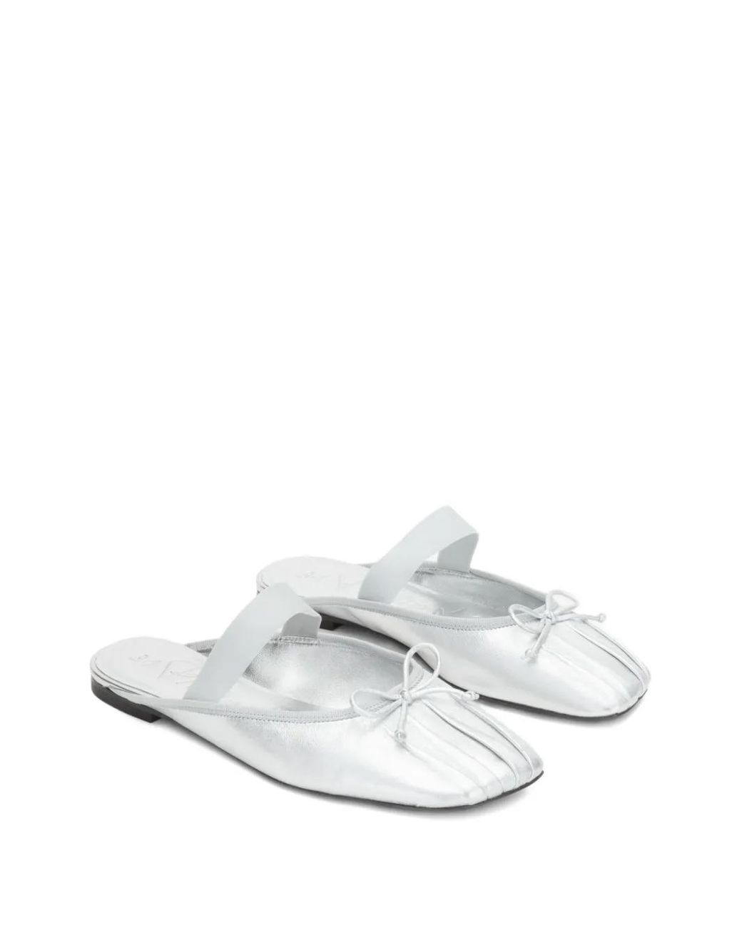 3.1 Phillip Lim White Bow-Detail Elasticated-Strap Mules