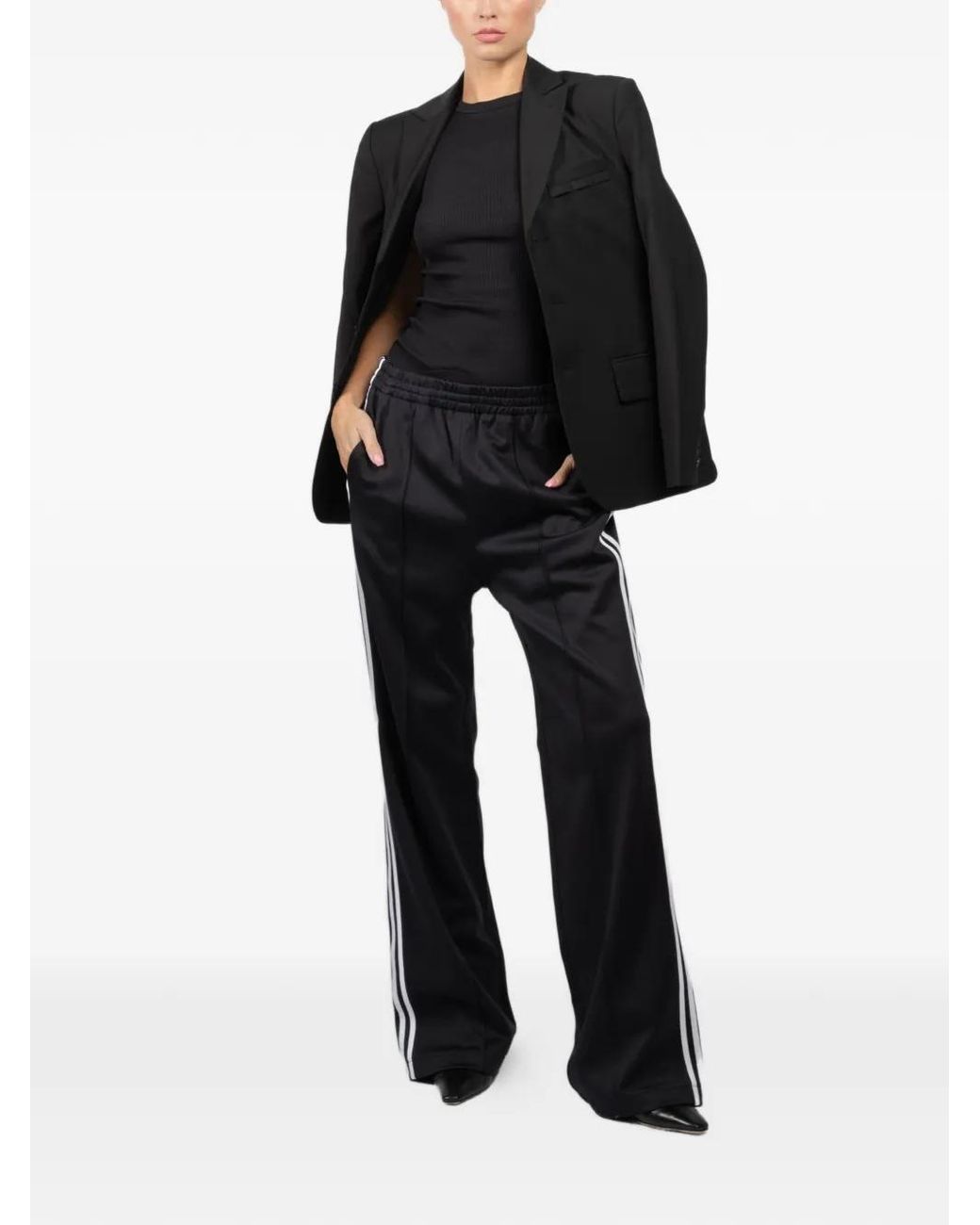 Tibi Black Scottie Track Pants