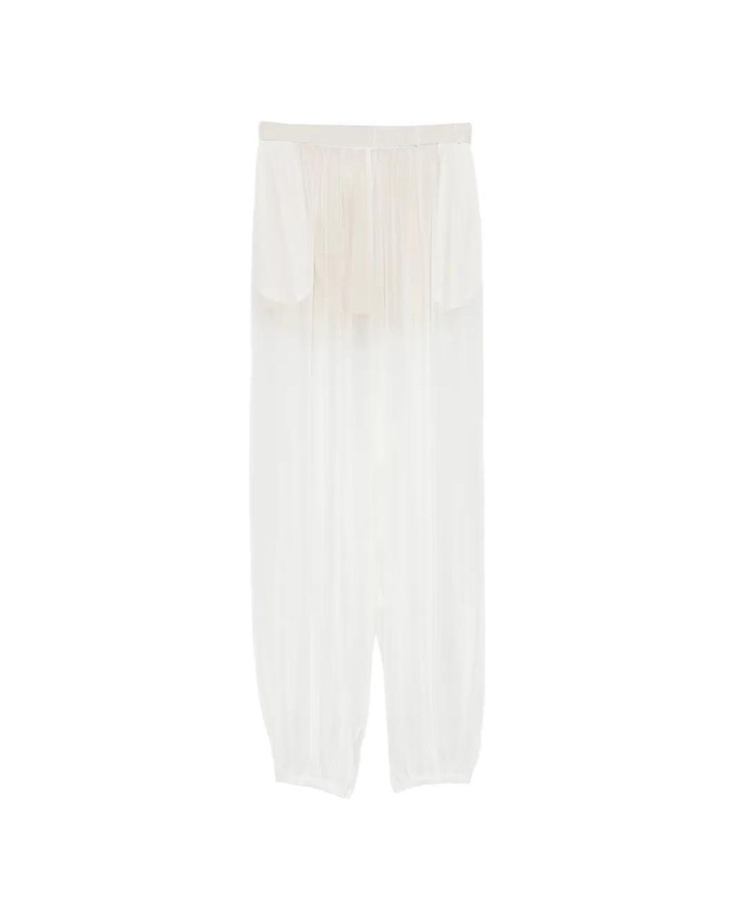 Alysi White Balloon Trousers