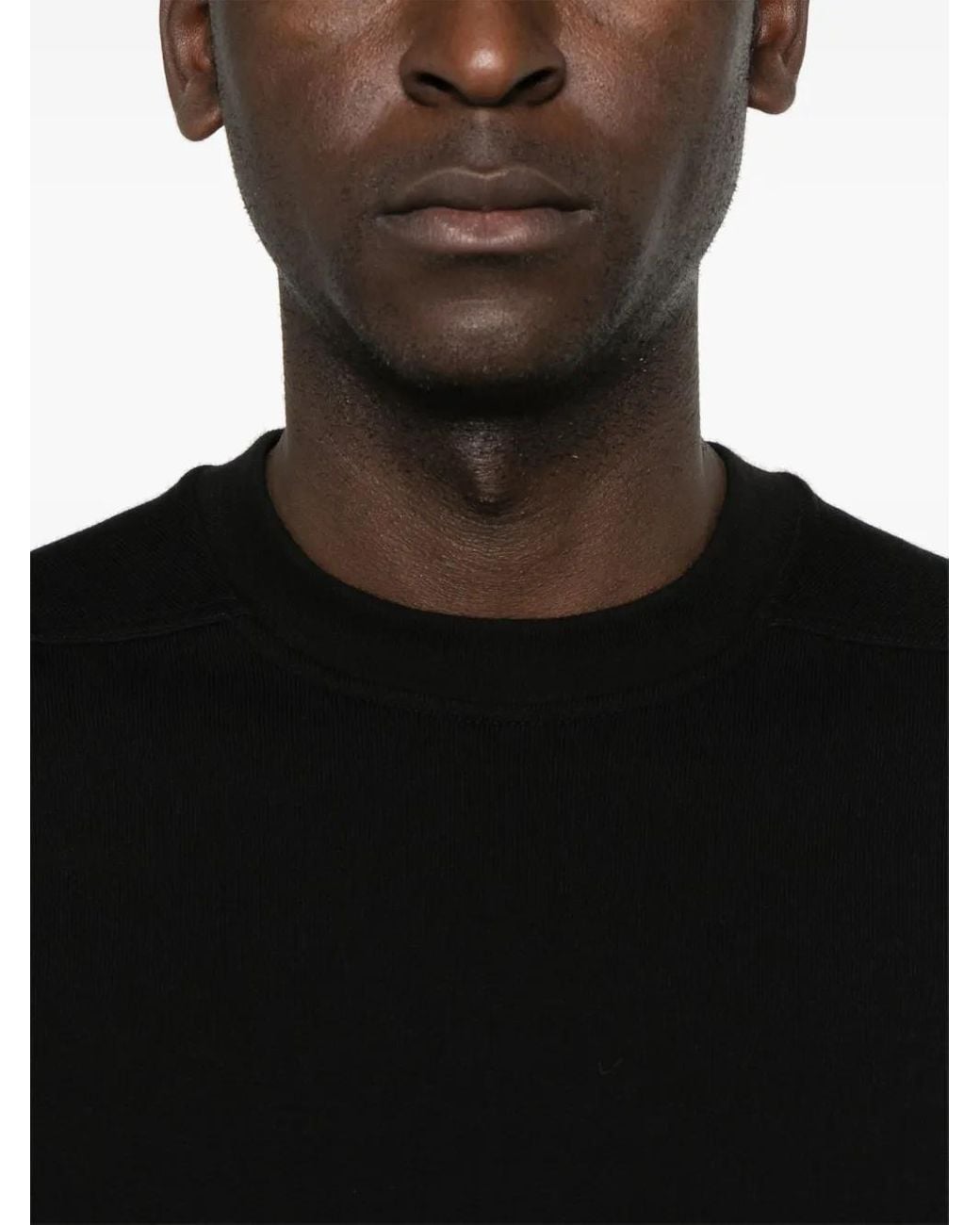 Rick Owens Black Round-Neck T-Shirt for men