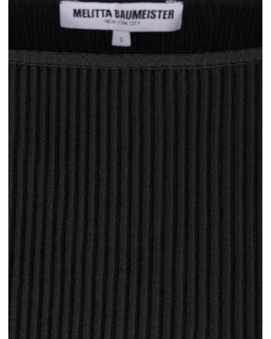Melitta Baumeister Black Blouse Plissée
