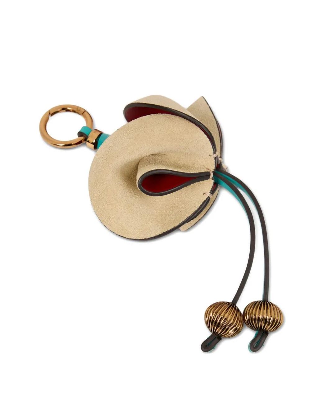 Etro Red Suede Flower Charm