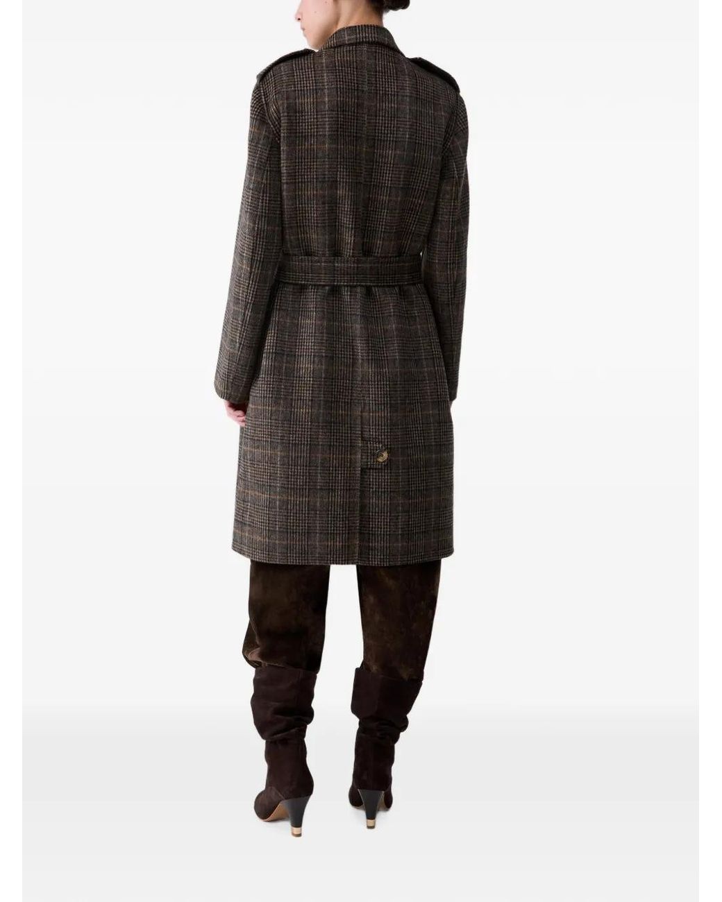 Liu Jo Brown Long Wool Coat
