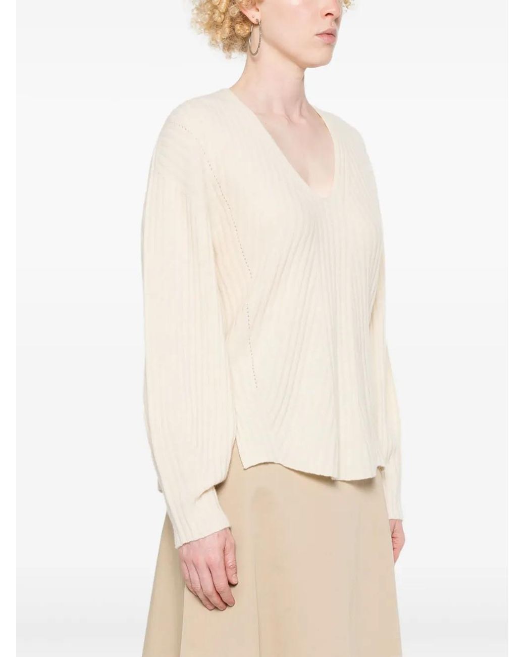 Twinset Natural Ribbed Sweater