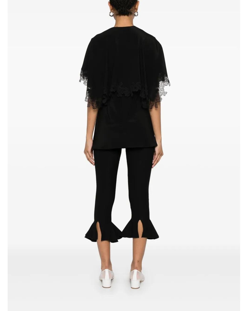 Stella McCartney Black Lace-Detailing Blouse