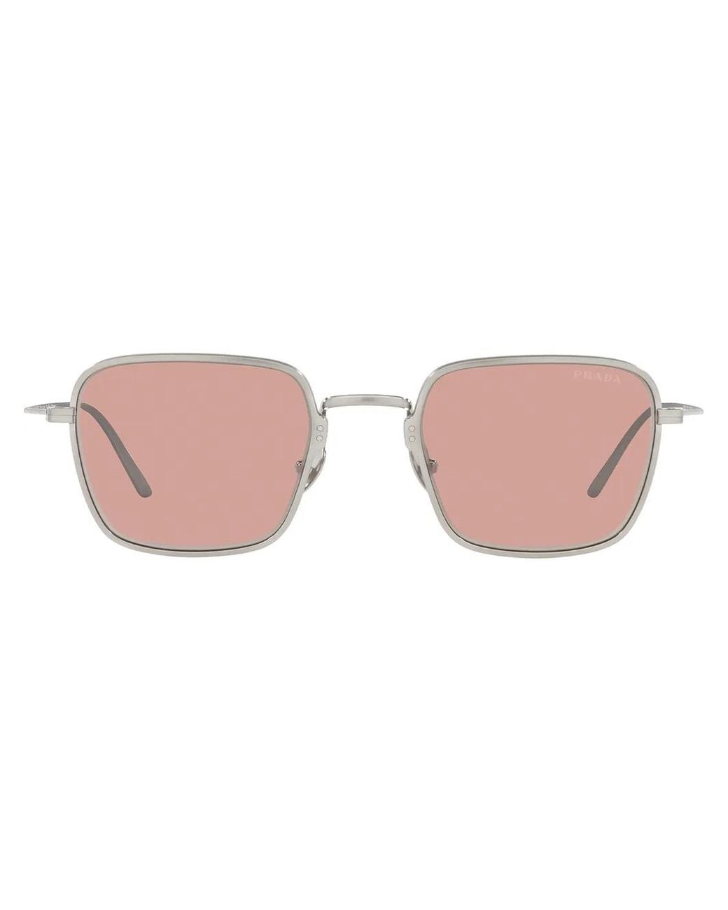 Prada Pink Sonnenbrille Mit Eckigem Gestell
