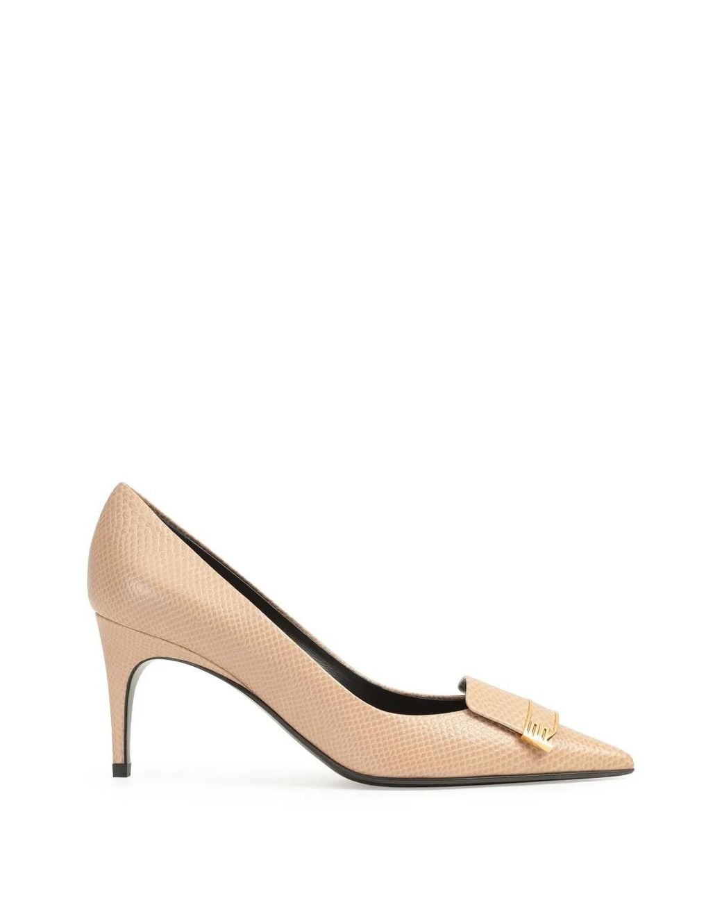 Sergio Rossi Natural Sr Evolv Lizard-Effect Pumps