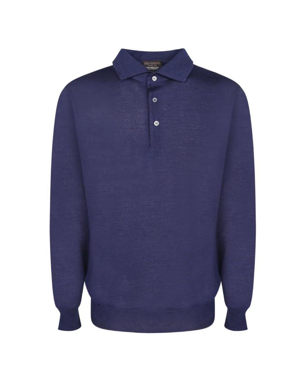 Dell'Oglio Blue Long-Sleeve Polo Shirt for men