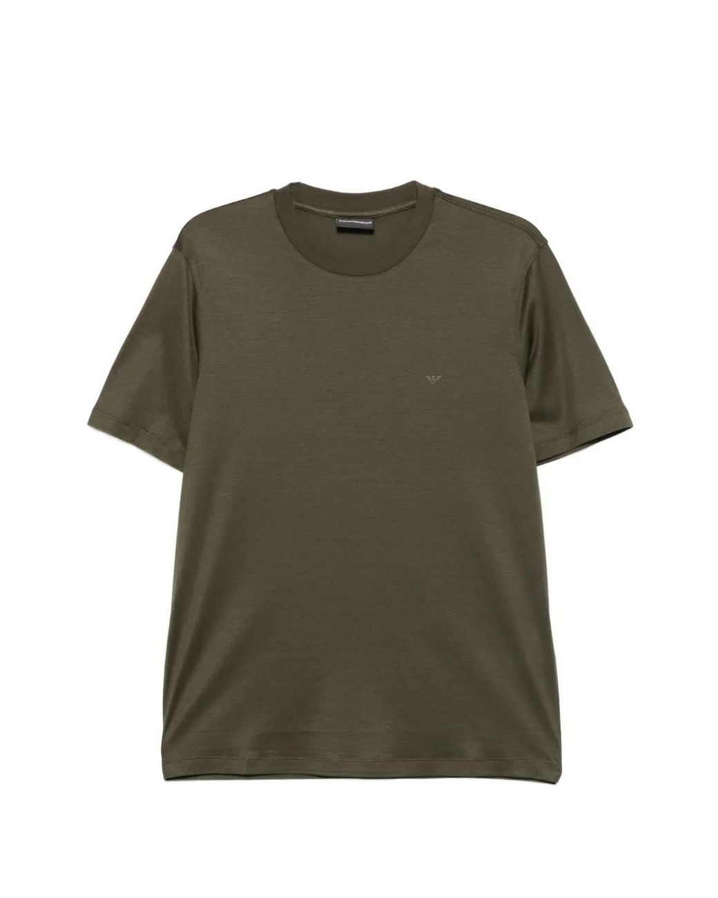 Emporio Armani Green T-Shirt À Détail De Logo for men