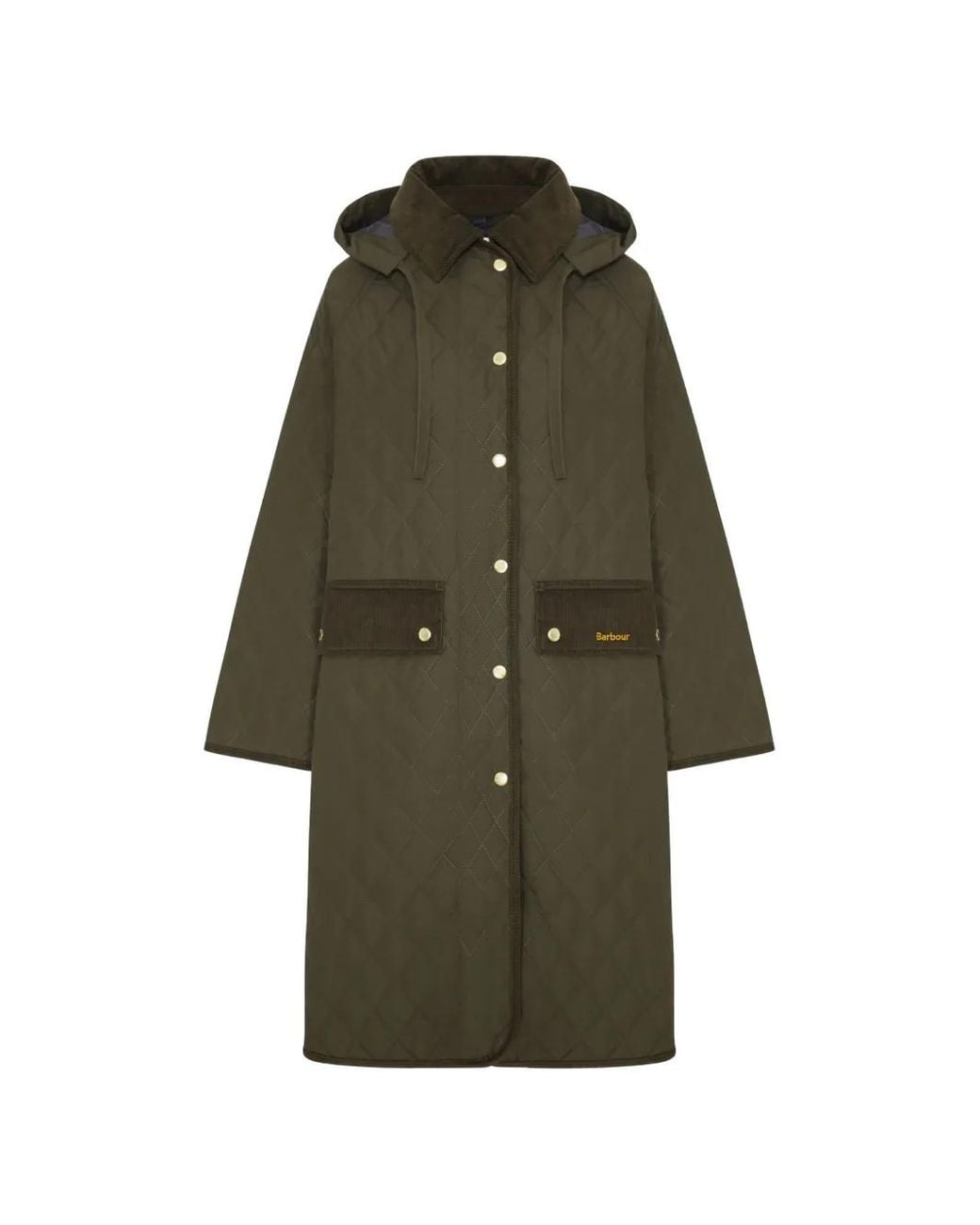 Barbour Green Ravensden Quilted Parka Coat