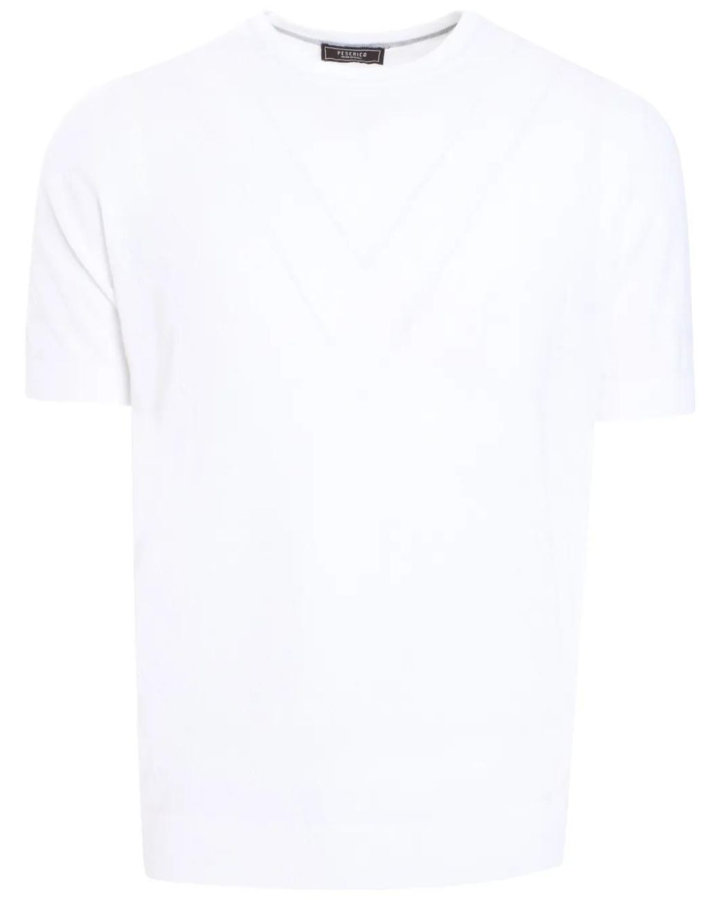 Peserico White Knitted T-Shirt for men