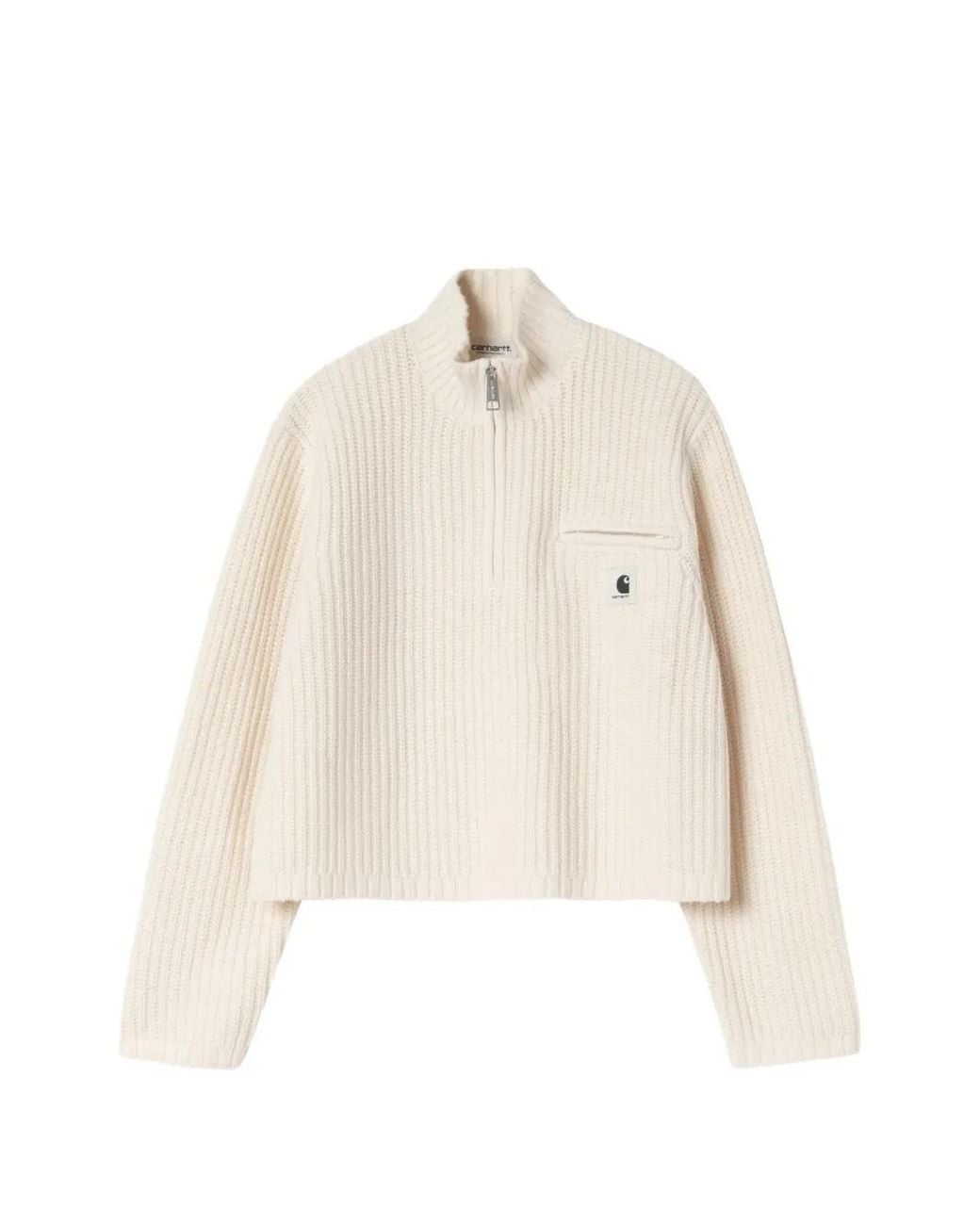 Carhartt White Detroit Half-Zip Sweater