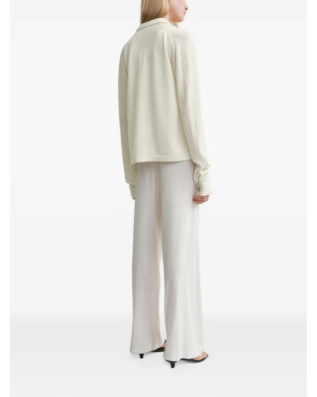 Totême Gray Raglan-Sleeve Cashmere Cardigan