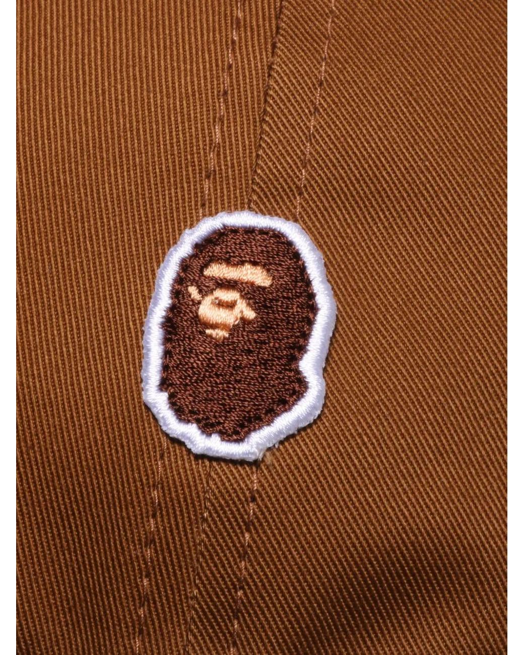 A Bathing Ape Brown Logo-Embroidered Baseball Cap for men