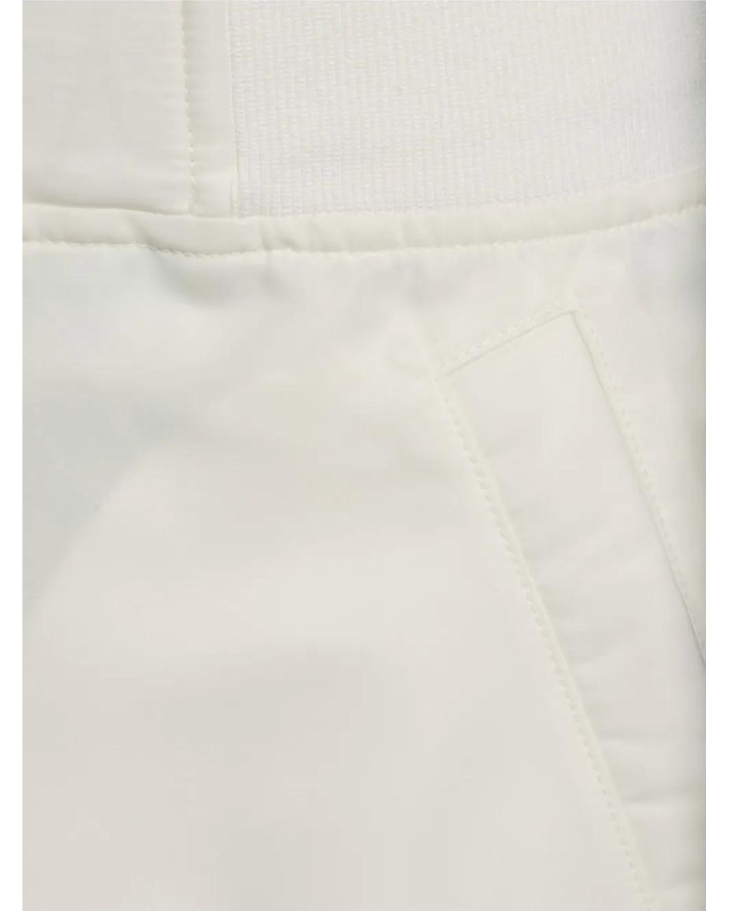 Sacai White Ruffled Pleated A-Line Skirt