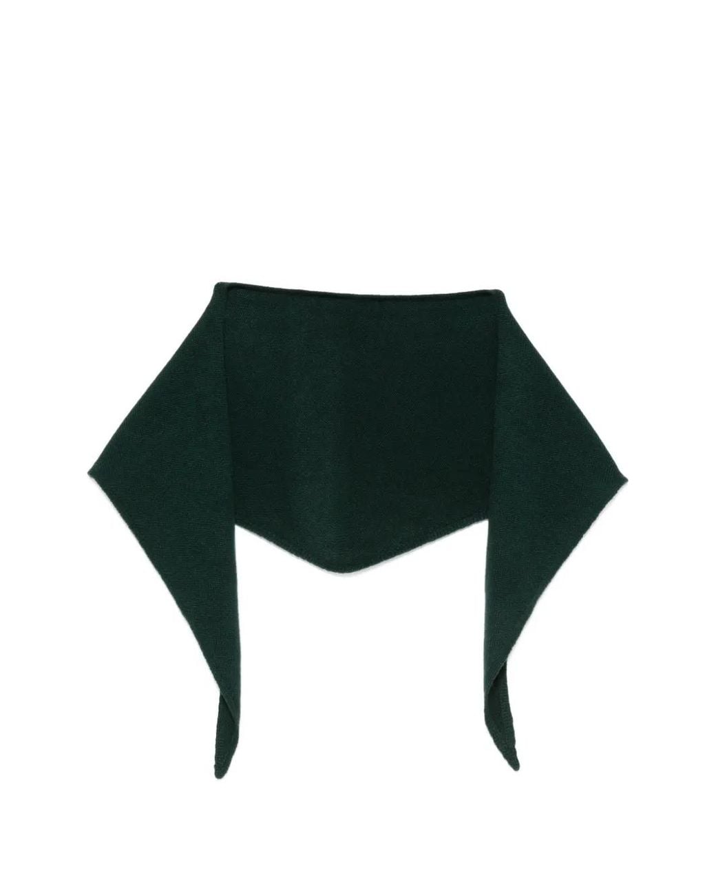 Be You Green Triangular Knitted Scarf