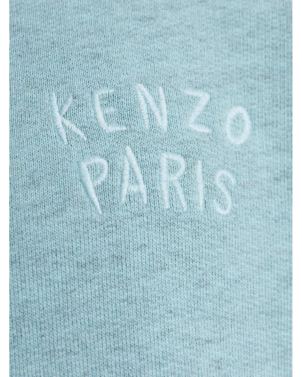 KENZO Blue Boke Heart Logo-Embroidered Sweater