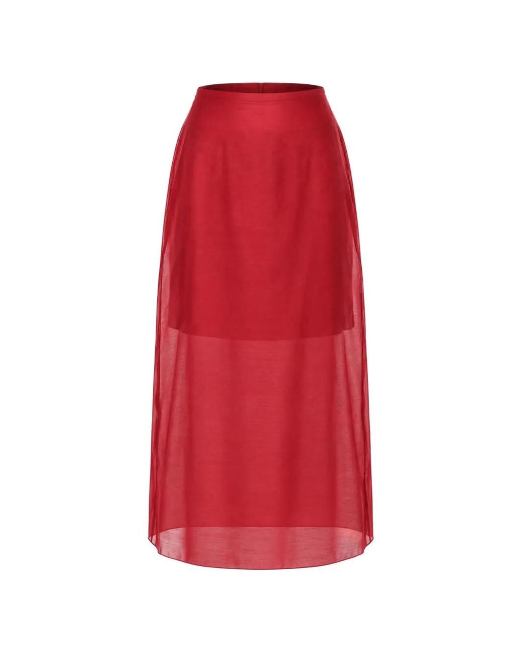 Ted Baker Red Deka Overlay Skirt
