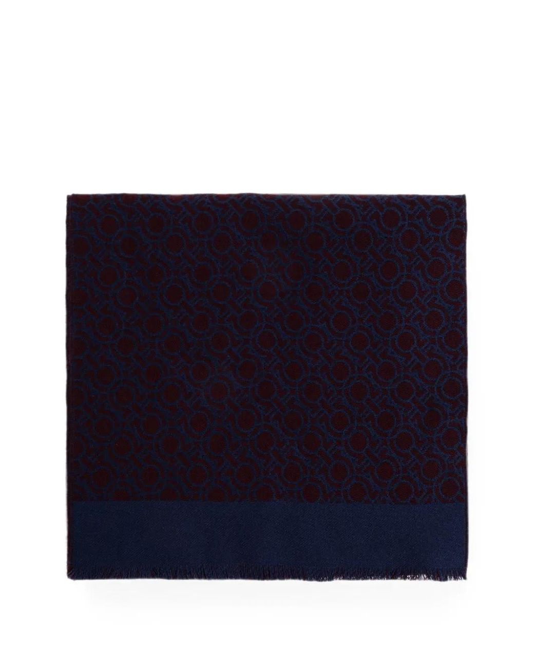 Ferragamo Blue Écharpe À Motif Gancini for men