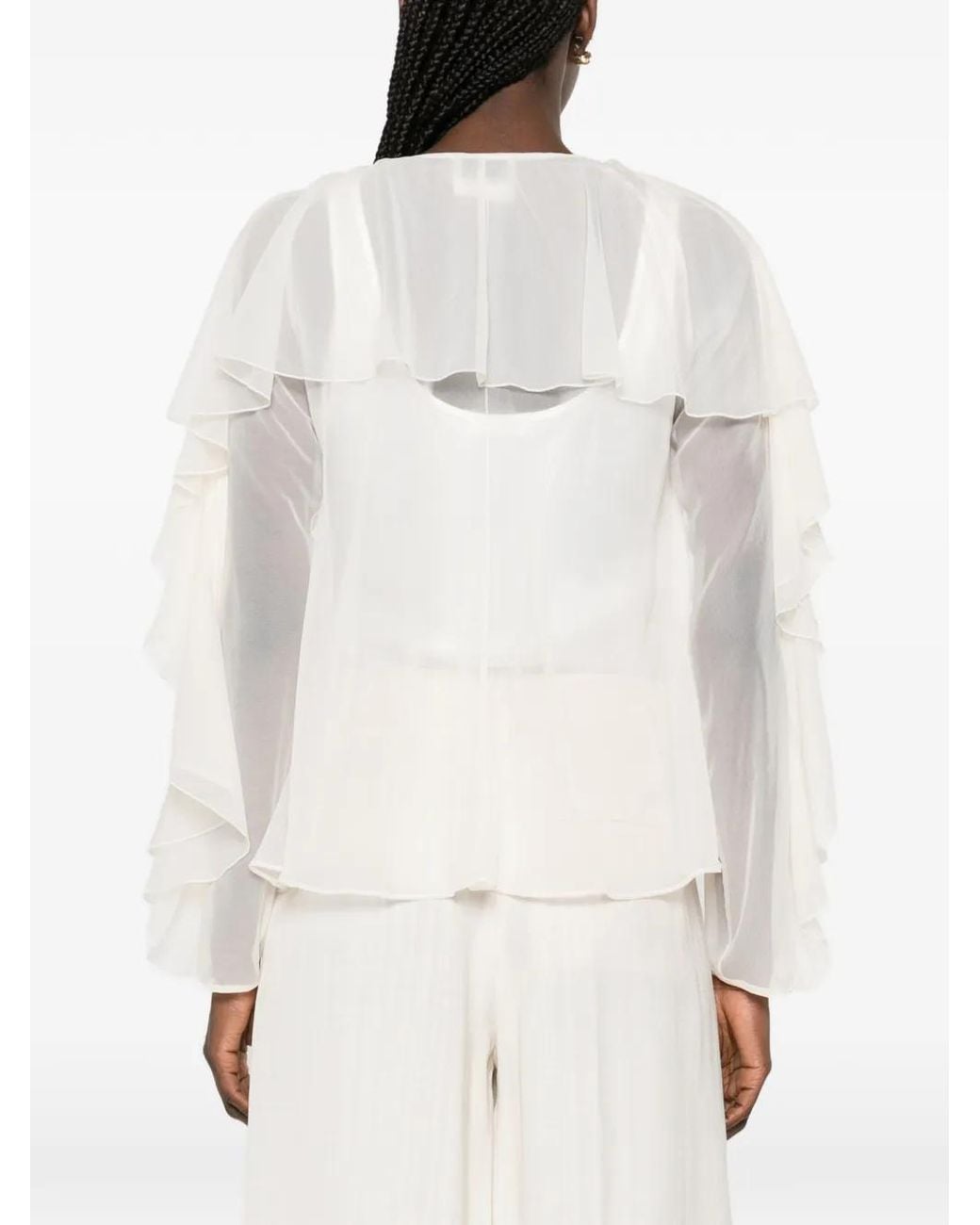 Forte_forte White Ruffled Blouse