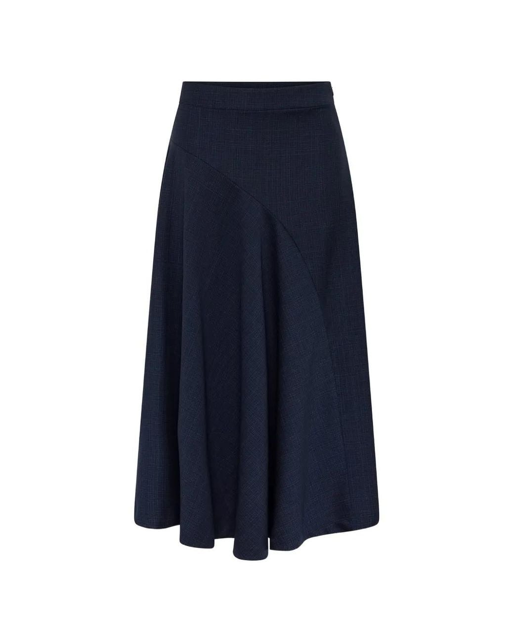 Anna Quan Blue Scarpa Asymmetric Flared Skirt