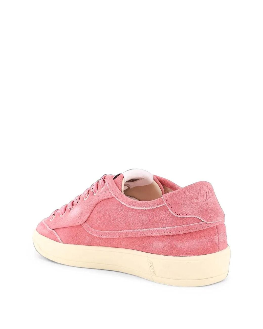 Autry Pink Windscape Suede Sneakers