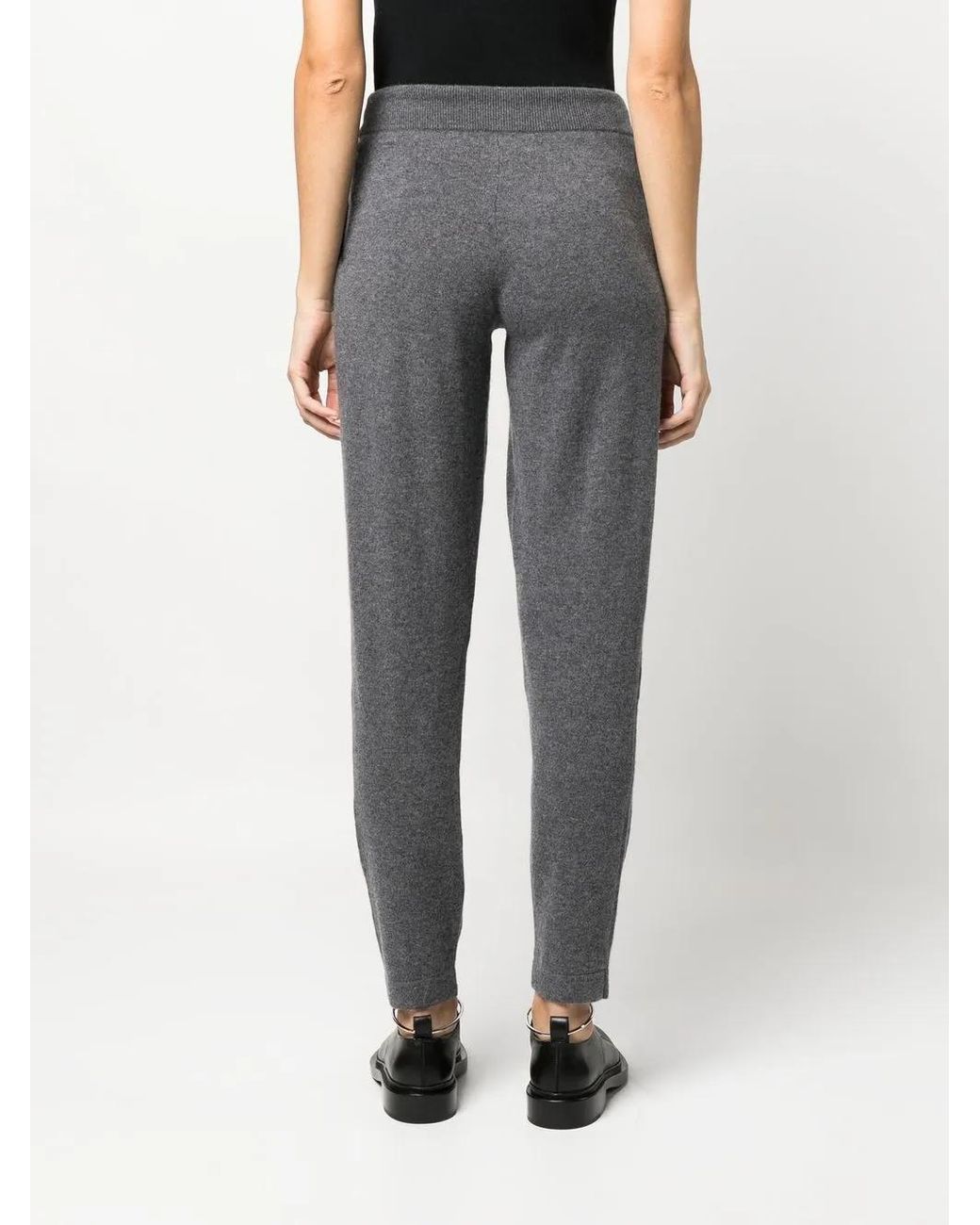 Lisa Yang Gray Tapered-Leg Cashmere Trousers