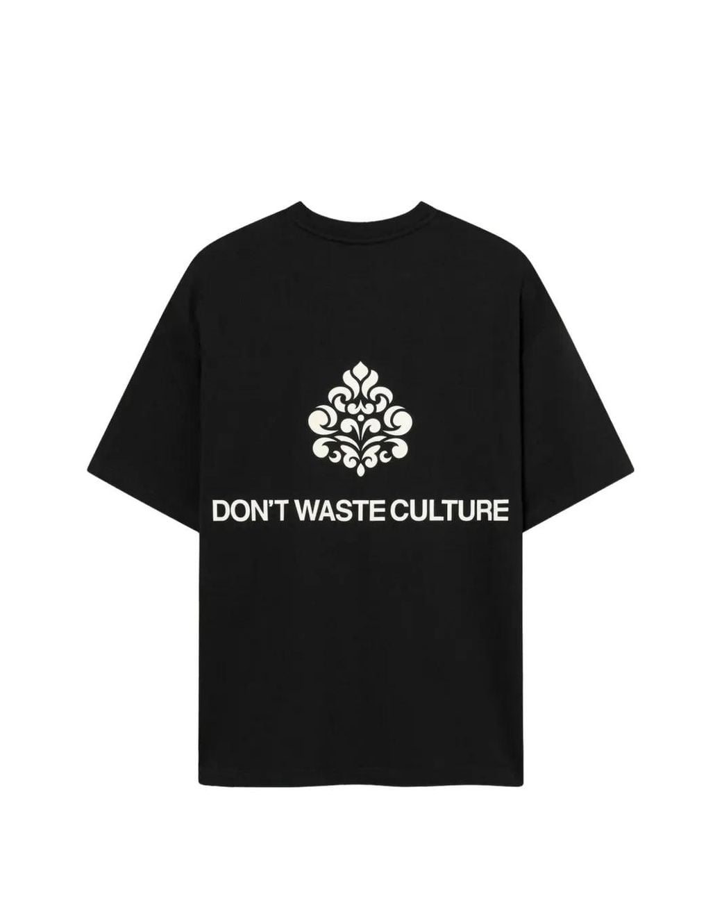 don't waste culture Black Logo-Print T-Shirt for men