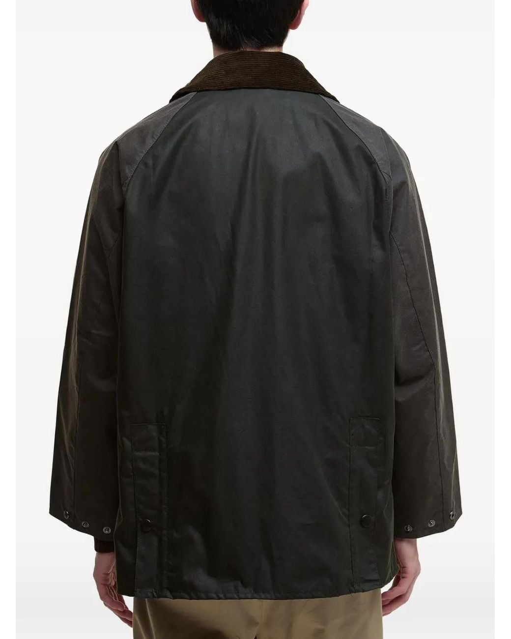 Barbour Black Patchwork Oversized Bedale Waxed Jacket for men