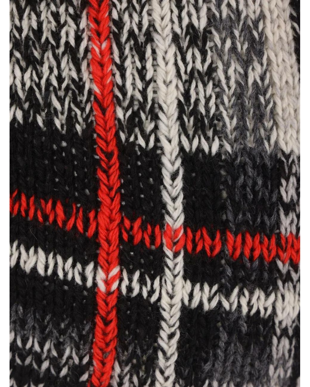 Duran Lantink Red Check Knit Jumpsuit