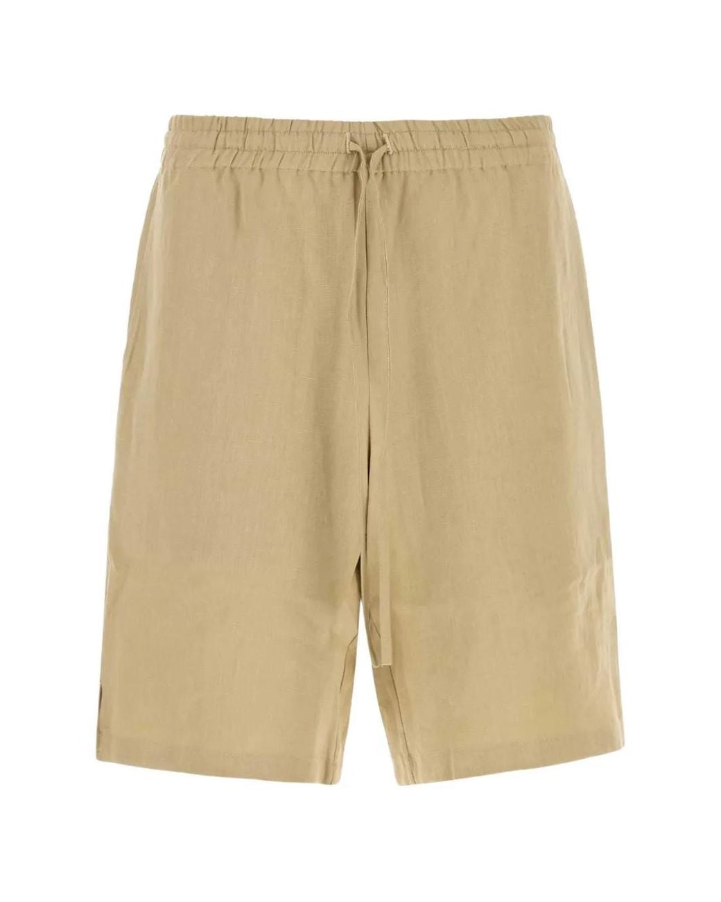 LeKasha Natural Betul Linen Bermuda Shorts for men