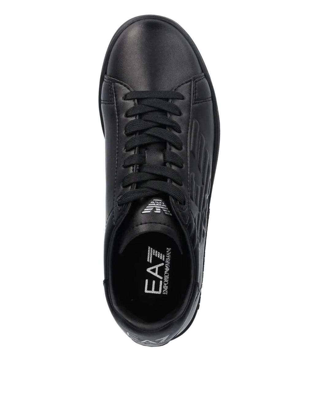 EA7 Black Sneakers Mit Logo-Prägung