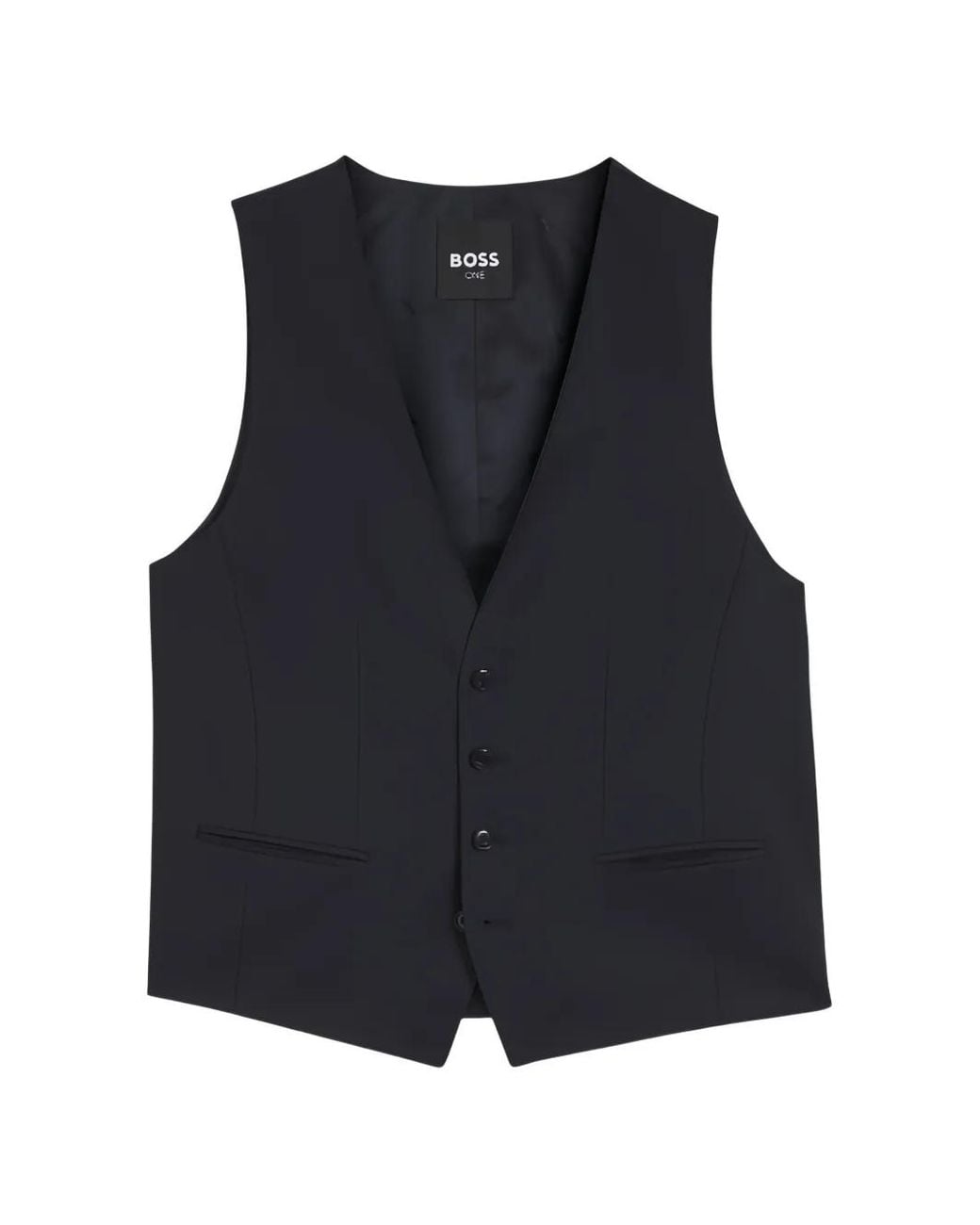 Boss Blue V-Neck Waistcoat for men